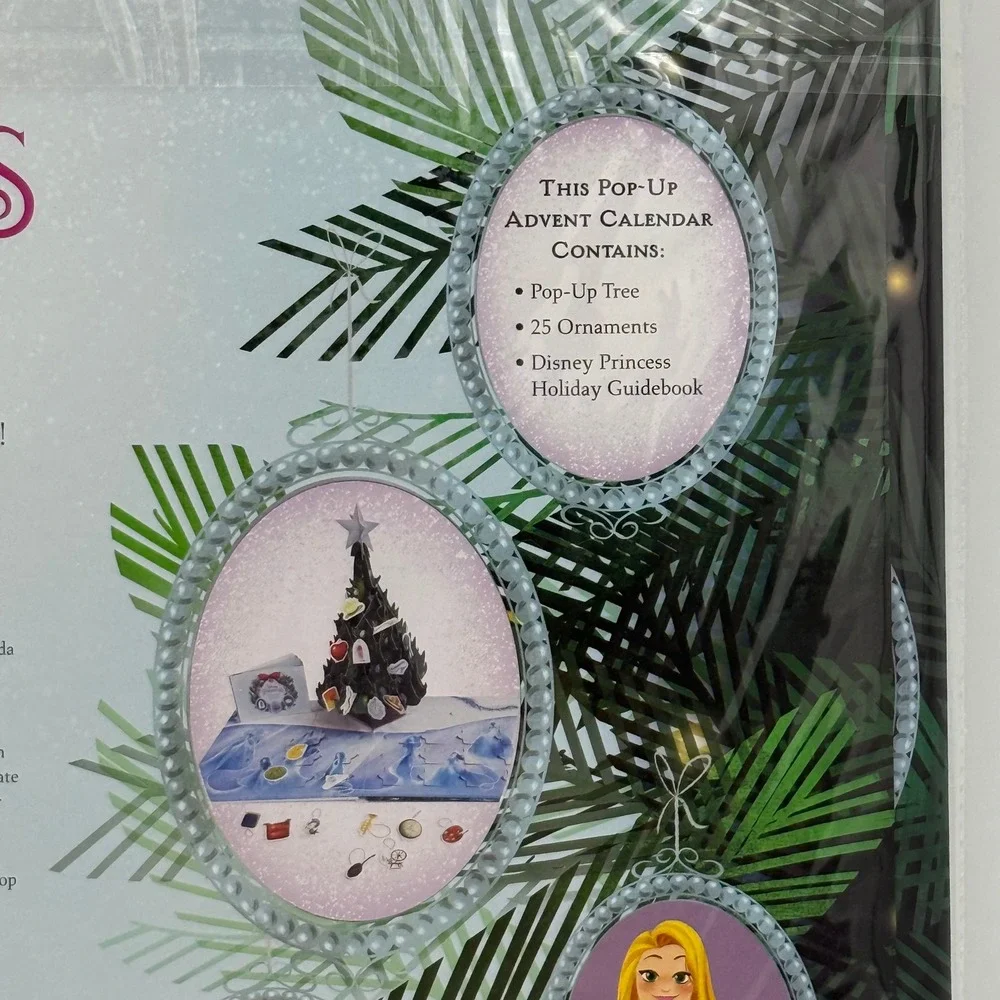 Disney Princess Enchanted Christmas Official Pop-Up Advent Calendar 25 Ornaments